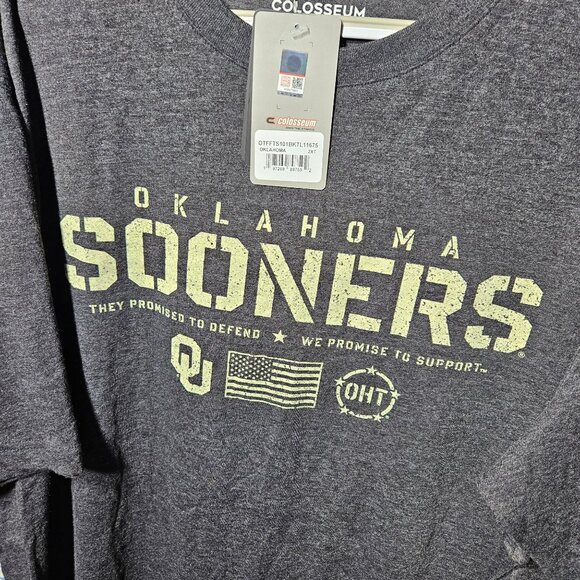 Colosseum Oklahoma Sooners Mens Big & Tall 2XT T-Shirt - Picture 2 of 5